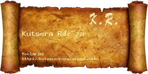 Kutsera Róza névjegykártya